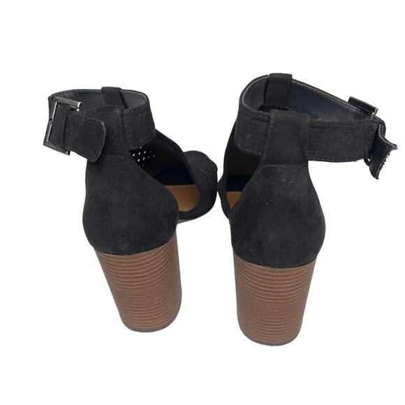 Universal Thread Chunky Heel Peep Toe Sandal 8.5 Black - Picture 3 of 6